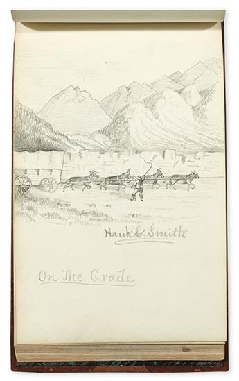 (CALIFORNIA.) Smith, Hank G. Volume of pencil sketches titled Californy.